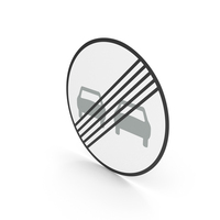 Estonian End Of Overtaking Prohibition Sign PNG & PSD Images