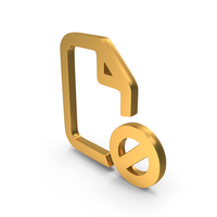 Cancel File Document Icon Gold PNG & PSD Images