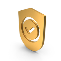 Protection Security Shield Icon Gold PNG & PSD Images