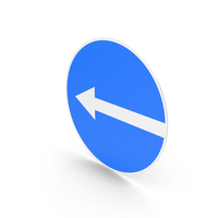 Lithuanian Turn Left Sign PNG & PSD Images