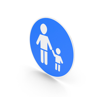 Lithuanian Pedestrian Path Sign PNG & PSD Images