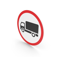 Lithuanian No Trucks Sign PNG & PSD Images