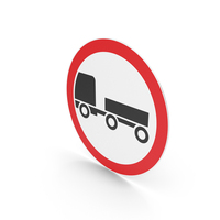 Lithuanian No Trailers Sign PNG & PSD Images