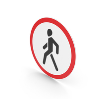 Lithuanian No Pedestrians Sign PNG & PSD Images