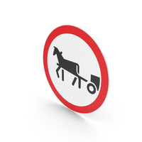 Lithuanian No Animal Drawn Vehicles Sign PNG & PSD Images