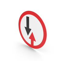 Lithuanian Give Priority To Oncoming Traffic Sign PNG & PSD Images