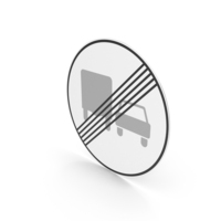 Lithuanian End Of Overtaking Prohibition By Trucks Sign PNG & PSD Images