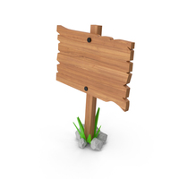 Cartoon Wooden Sign PNG & PSD Images