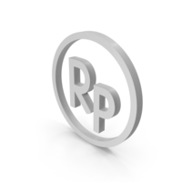 White Indonesia Rupiah Icon PNG & PSD Images