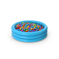 Blue Rubber Pool With Balls PNG & PSD Images