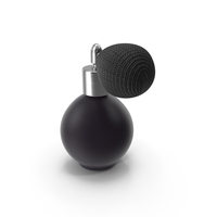 Black Matte Perfume Bottle with Silver Cap PNG & PSD Images