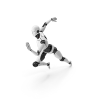 Female Cyborg Run Pose PNG & PSD Images