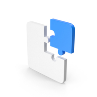 Two Piece Blue & White Puzzle PNG & PSD Images