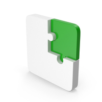 Two Piece Green & White Puzzle PNG & PSD Images