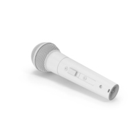 White SM58 Microphone Side PNG & PSD Images