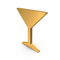 Martini Glass Icon Gold PNG & PSD Images