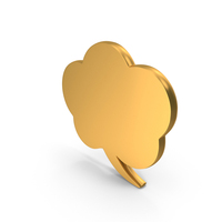 Gold Speech Bubble Icon PNG & PSD Images