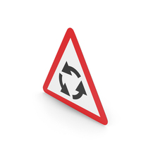 Estonian Sign Roundabout Ahead PNG & PSD Images