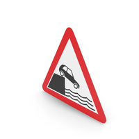 Estonian Sign Riverbank Ahead PNG & PSD Images