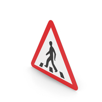 Estonian Sign Pedestrian Crossing Ahead PNG & PSD Images