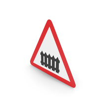 Estonian Level Crossing With Gates Sign PNG & PSD Images