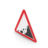 Estonian Sign Falling Unstable Rocks PNG & PSD Images