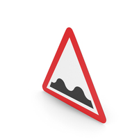 Estonian Bumpy Road Sign PNG & PSD Images