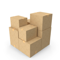 Clean Moving Box Pile PNG & PSD Images