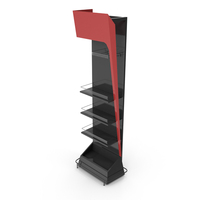 Promotion Black Red Floor Shelf Stand PNG & PSD Images