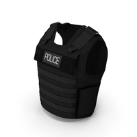 Police Black Body Armor Carrier PNG & PSD Images