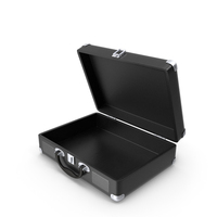 Retro Black Suitcase Open PNG & PSD Images
