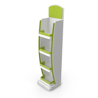 White Green Multi Shelf Display Rack PNG & PSD Images