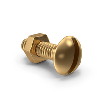 Gold Bolt And Nut PNG & PSD Images