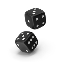 Black Falling Dice PNG & PSD Images