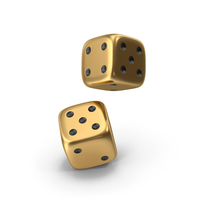 Gold Falling Dices PNG & PSD Images