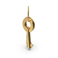 Gold Hanging Handcuff Keys PNG & PSD Images