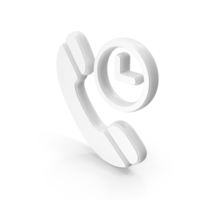 Call Duration Symbol White PNG & PSD Images