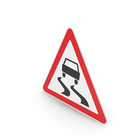 Lithuanian Slippery Road Sign PNG & PSD Images