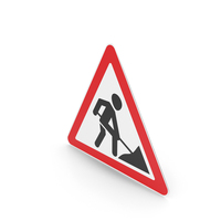 Lithuanian Roadworks Sign PNG & PSD Images