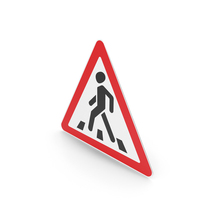 Lithuanian Pedestrian Crossing Sign PNG & PSD Images