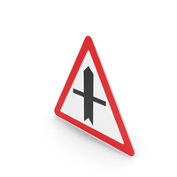 Lithuanian Junction With Minor Road Sign PNG & PSD Images