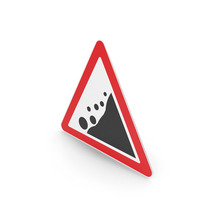 Lithuanian Falling Rocks Sign PNG & PSD Images