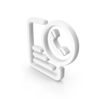 Call Log Symbol White PNG & PSD Images