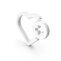 White Cardiology Symbol PNG & PSD Images