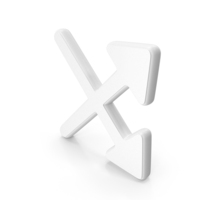 Crossover Arrows Symbol White PNG & PSD Images