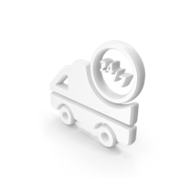 Deliver Truck 24 by 7 Service Symbol White PNG & PSD Images
