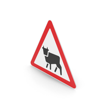 Lithuanian Cattle Crossing Sign PNG & PSD Images