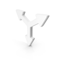 Direction Arrows Symbol White PNG & PSD Images