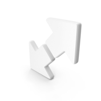 Double Arrow Resize Symbol White PNG & PSD Images