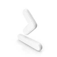 Greater Than Symbol White PNG & PSD Images